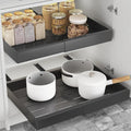 Expandable Pull Out Drawers for Cabinets(Gray) : Kitchen and Pantry Organizer, Sliding Cabinet Organizer with Adhesive, Under Sink and Pots Storage, Depth 16.5". expandable pull out cabinet organizer by Unknown
