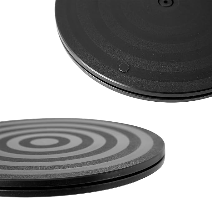 ZZRANYE 8 Inch Heavy Duty Rotating Swivel Stand - 360 Degree Rotating Lazy Susan Base with Steel Ball Bearings for Model Base/Rotating Plants/Crafts Stand Monitor/TV/Monitors/Potted Plants, Black - Image 4