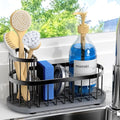 Sink Caddy Kitchen Sink Organizer, Sponge & Brush Holder, Stone Drying Mat | Space-Saving Sink Sponge Holder with Full-Size Tool Storage, Fits Most Sinks, Kitchen Sink Accessory and Countertop Organizer by HOKEMOM