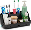 GFWARE Black Toothbrush Holder - 7 Slots Bathroom Organizer Countertop with Drainage Matte Black Electric Toothbrush and Toothpaste Holder for Bathroom Accessories Organization Vanity Sink Storage | Detachable 7 Slots Matte Black Kid Electric Toothbrus... by GFWARE