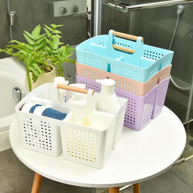 Portable Shower Caddy Basket with 3 Compartments and Handle, Black | Plastic Divided Cleaning Caddy Organizer for Bathrooms, Dorm Rooms, Gyms, Laundry Rooms, Garages and RV Storage - Image 7