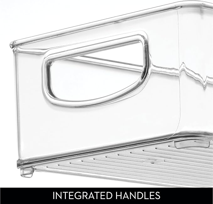 iDesign Slim Extra Long Clear Storage Bin, 4-Pack | Narrow, Stackable, Kitchen or Pantry Organizer - Image 8
