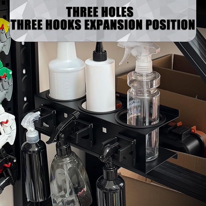 Spray Bottle Holder Rack Spray Can Organizer Storage Wall Mount 13“ - Image 5