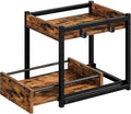HOOBRO Kitchen Countertop Organizer, Corner Shelf Organizer, 2-Tier Spice Rack with Pull-Out Shelf and Hooks, for Kitchen, Office, Study, Bedroom, Living Room, Rustic Brown and Black BF08TL01 by HOOBRO