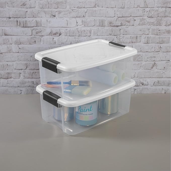 Sterilite Ultra Latch Box with Lids for Home and Office, 18 Quart, 6-Pack | Heavy-Duty and Stackable Plastic Containers with Latches for Closet, Cabinet, Bedroom, Bathroom and Dorm Room Organization - Image 6