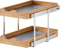 OCG Pull Out Drawers For Cabinets 14"W x 21"D, 2 Tier Heavy-Duty Slide out Wood Drawer Shelf, Pull Out Drawer for Cabinets, Base Cabinet Organization ​for Kitchen, Pantry, Bathroom by OCG