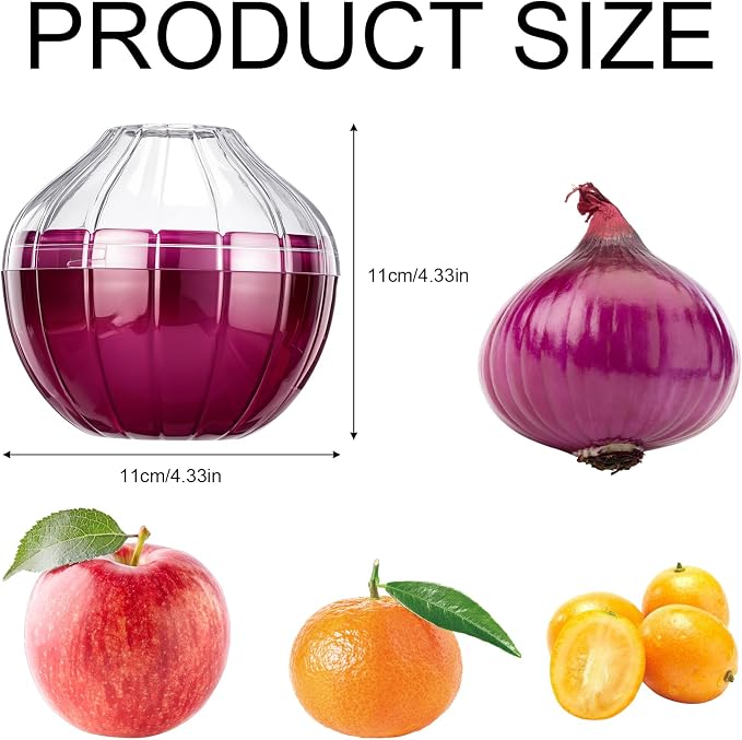 Onion Keeper Onion Storage Containers Onions Tomato Saver Reusable Tomato Lemon Holder Fruit Storages Box Freshness Saver Keepers with Transparent lid for Fridge Vegetable Fruits Onions Stays Fresh - Image 2