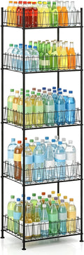Water Bottle Storage Rack 5 Tier Drink Organizer for Pantry Metal Bottled Water Holder Stand for Floor, Beverage Soda Can Drink Storage Holder for Kitchen, Living Room by Makelifemoreconvenient