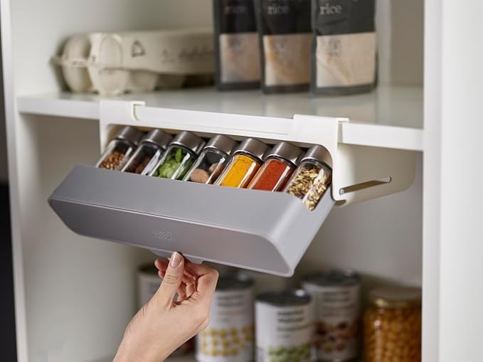 Joseph Joseph Under-Shelf Cabinet Spice Rack Organizer | Space-saving - Image 4