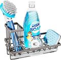 Consumest Sponge Holder for Kitchen Sink, Sink Caddy Organizer with Removable Drip Tray, Countertop Dish Soap Holder and Brush Holder, 304 Stainless Steel - Sand Nickel by Consumest