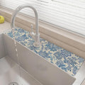24" X 5.5" Kitchen Sink Splash Guard Faucet Mat Flora Super Absorbent Fast Drying Faucet Guard & Draining Mat Sink Splash Guard Behind Faucet for Kitchen, Bathroom by Unknown