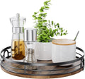 LAMU 12'' Lazy Susan Turntable Organizer for Cabinet, Round Wood Lazy Susan for Table Top, Countertop, Kitchen, Pantry, Spice, Bathroom Vanity, Decor by YourHome-OrganizationHelper