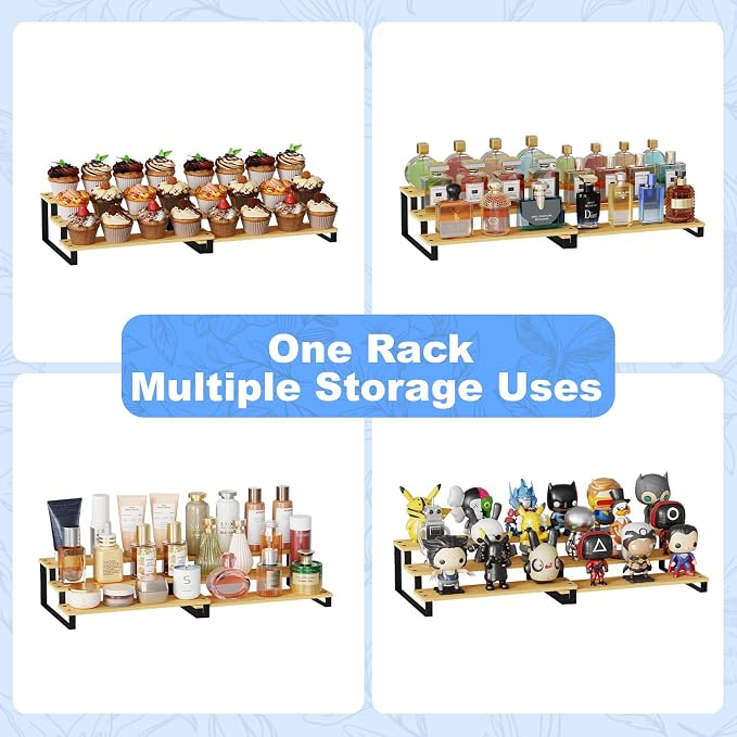 3-Tier Expandable Bamboo & Iron Can Organizer, Holds 30 Cans, Black | Adjustable Pantry Can Storage Rack, Cabinet Food Can Shelf, Easy-Access Holder for Canned Goods, Assembly Required, Black - Image 5