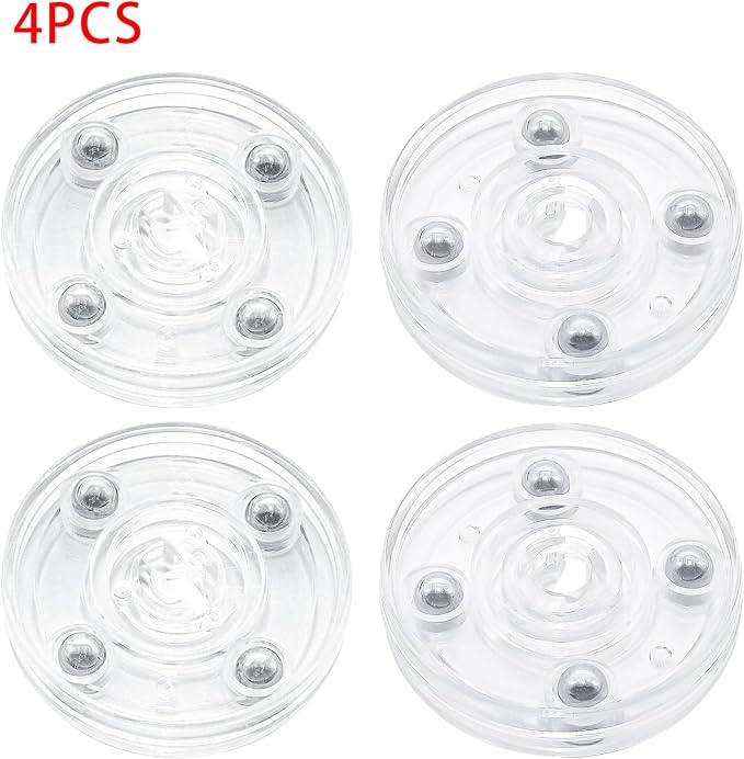 4Pcs Clear Acrylic Lazy Susan 2 Inch Turntable Organizer Bearings | Mini Lazy Susan, Small Lazy Susan Turntable, 360° Rotating Swivel Plate for Spice Rack, Cosmetic, Cake, Pantry, DIY Display - Image 3