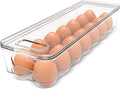 Utopia Home Egg Holder for Fridge, Stackable Egg Container, 1 Pack, Clear | With Lid and Handle, For Refrigerator Organization, Egg Holder For Kitchen or Pantry Organizers and Storage by UTOPIAHOME