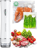 Compact Handheld Vacuum Sealer for Food with 10 Reusable Bags | Powerful 60 kPa suction, Keeps food fresh up to 6X longer, Cordless handheld design, Ideal for meal prep and food storage by Mehomeli