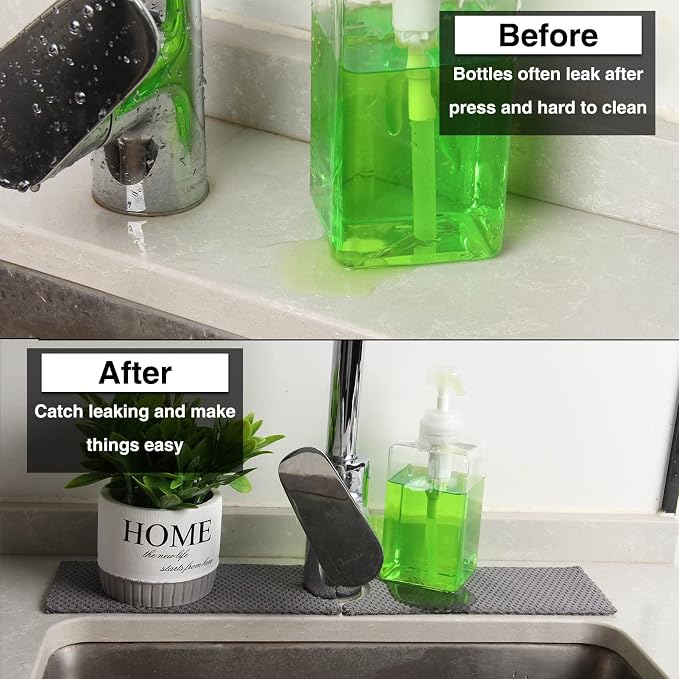 18'' Kitchen Sink Faucet Absorbent Mat, Fabric | Sink Splash Mat|Faucet Drip Catcher|Sink Water Drying Mat - Image 3