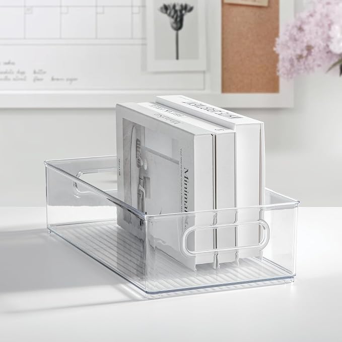 iDesign Stackable Fridge Bin, Set of 6, Clear | Kitchen Storage Bin, For Pantry, Cabinets, or Fridge - Image 6