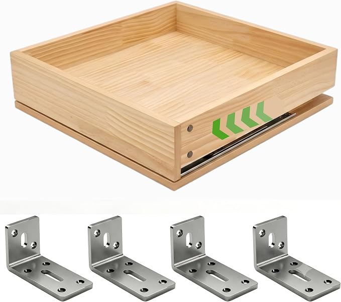 Pre-Assembled Pull Out Cabinet Drawer with L-Brackets No Shelf Required | All 3/4" Solid Wood Construction Soft Close Slide（20''W x 21''D） by Unknown