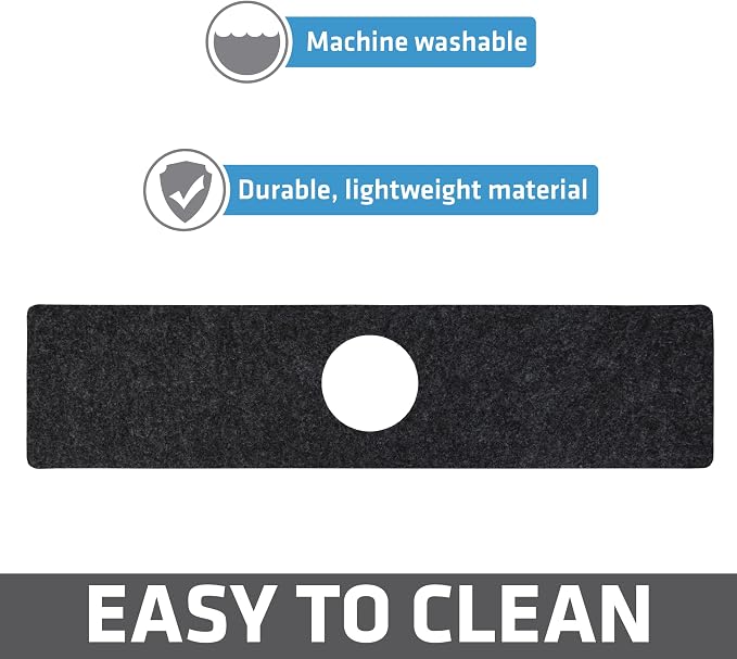 Drymate Faucet Splash Guard Mat for Kitchen & Bathroom Sink, Thin Countertop Drip Protector Drying Pad, Absorbent, Waterproof, Washable (USA Made) (18" W x 4.33" L x 0.13" H With Pre-Cut 2.5" Hole) - Image 6