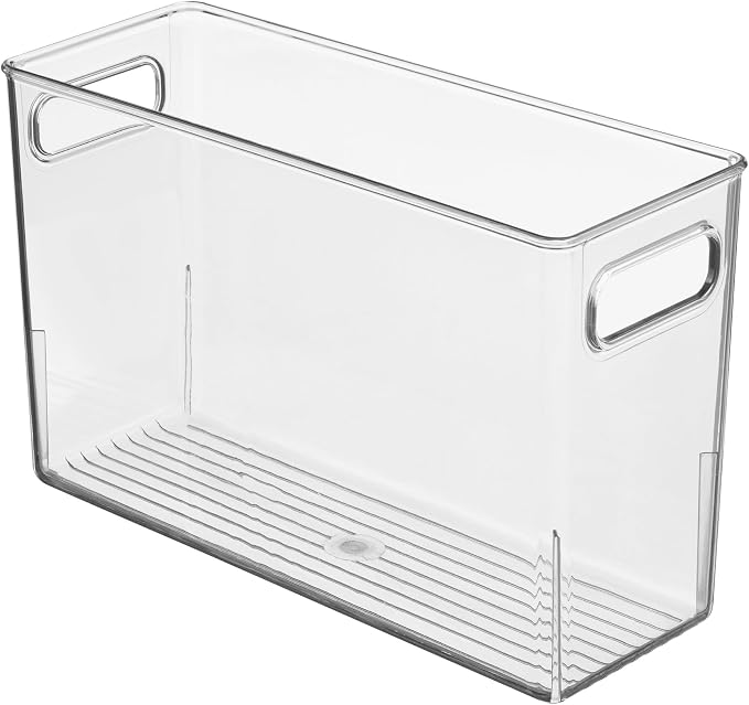 iDesign Tall Plastic Storage Bin with Handles, Set of 4, Clear | For Fridge or Freezer, Made in USA - Image 10