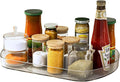 Voova 360 Degree Refrigerator Lazy Susan Turntable, 1 Pack | Rectangular pull-out rotating organizer with suction cups for easy access in fridges, cabinets, pantries and countertops by Voova