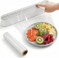 Fits 12" Rolls Up to 1.45" Diameter, Plastic Wrap Dispenser with Cutter | Includes 100 ft plastic wrap; fits slim 12" rolls up to 1.45" diameter. Magnetic mount; not for jumbo or commercial rolls. by Cprnru