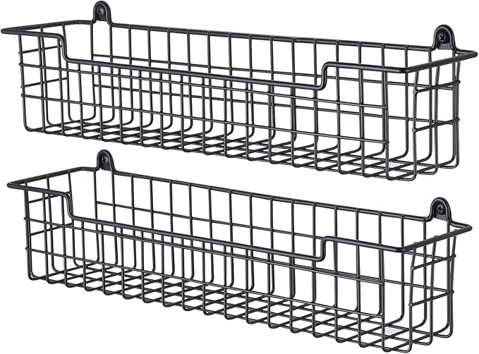 Wall Mounted Spice Rack Organizer, 2 Pack, Black | Metal Spice Shelf, For Cabinet Door & Pantry, Space Saving Seasoning Storage, For Kitchen, Bathroom & RV - Image 8