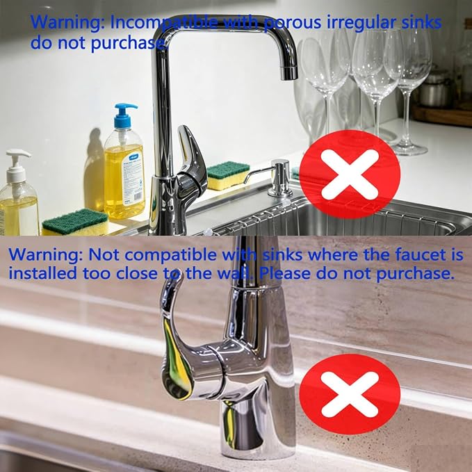Silicone Sink Mat Splash Guard-17" x 6'' Sink Splash Guard,Kitchen Sink Accessories fit for Countertop, Bathroom,Farmhouse,RV by EBIGIC (Off-white) - Image 6