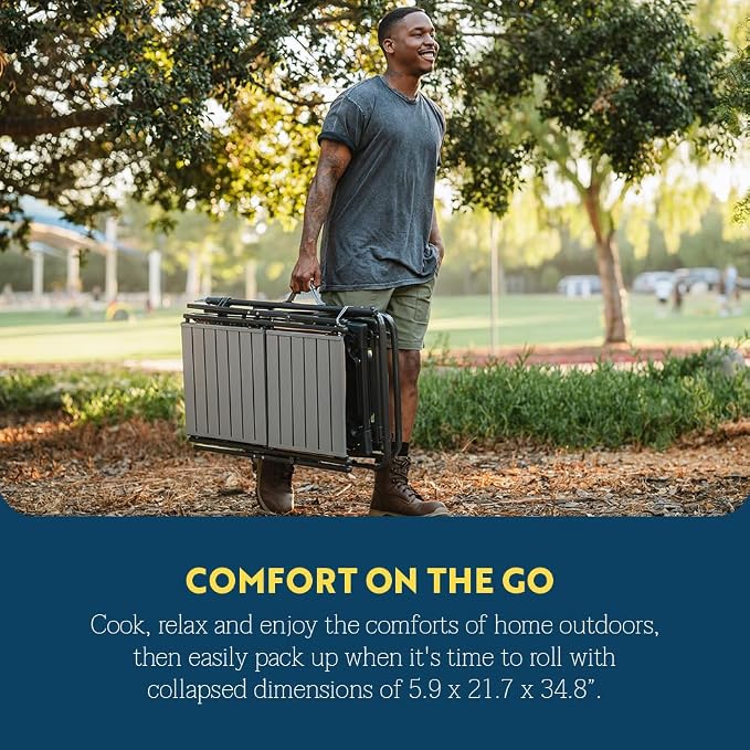 GCI OUTDOOR Master Cook Station | Portable Folding Kitchen Table with Soft Shell Sink, Heat Resistant Tabletop & Telescoping Lanter Pole, Perfect for Camping Trips - Image 5