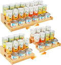 Can Rack Organizer for Pantry, Expandable Canned Food Organizer | Holds 24 Cans, 3-Tier Bamboo Soda Organizer, Adjustable Canned goods Storage Display Shelf, for Kitchen, Countertop, Cabinet by Evernewly