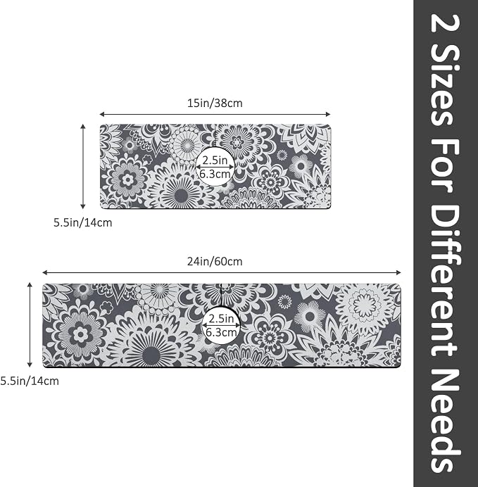 15" X 5.5" Kitchen Sink Splash Guard Faucet Mat Mandala Super Absorbent Fast Drying Faucet Guard & Draining Mat Sink Splash Guard Behind Faucet for Kitchen, Bathroom - Image 2