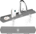 Kitchen Sink Splash Guard Gen2-30" x 6'' Silicone Sink Mat Splash Guard fit for Countertop, Bathroom,Farmhouse,RV by EBIGIC (Grey) by EBIGIC