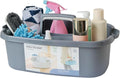 Large Plastic Cleaning Supply Caddy with Handle, Portable Cleaning Tool Storage Tote for Dorm, Bath, Pantry (Dark Grey) by ANNIYA