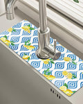 Patterned Sink Faucet Mat Kitchen Splash Guard Super Absorbent Drying Mat, Non-Slip Drain Pad for Kitchen Counter or Bathroom-15x5.5in by BnhjsdwTablecloth