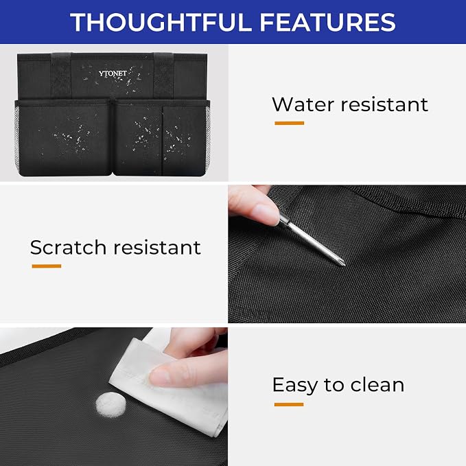 Ytonet Cleaning Caddy, Water Resistant Cleaning Supplies Organizer, Black | With Leakproof Cooler bag, Foldable Divider, Handle, Housekeeping Tote for Cleaners, Kitchen, Bathroom, Car Tool Caddy - Image 5