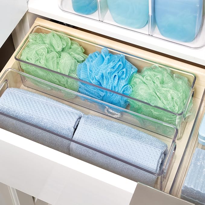 iDesign Stackable Fridge Bin with Handles, Set of 3, Clear | Ideal for Freezer or Pantry, Made in USA - Image 6