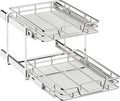 2-Tier Kitchen Cabinet Pull Out Cabinet Organizer,Shelf and Drawer Organizer Slide Out Pantry Storaqe Basket in Multiple Sizes (17" W x 21" D) by Unknown