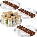 LAMU 12 in Lazy Susan Turntable, 4 Pack Clear Spice Rack, Organizer Storage | 360° Rotating, Kitchen Storage Tray for Cabinet & Table Top, Pantry, Fridge, Bathroom, Medicine & Countertop by YourHome-OrganizationHelper
