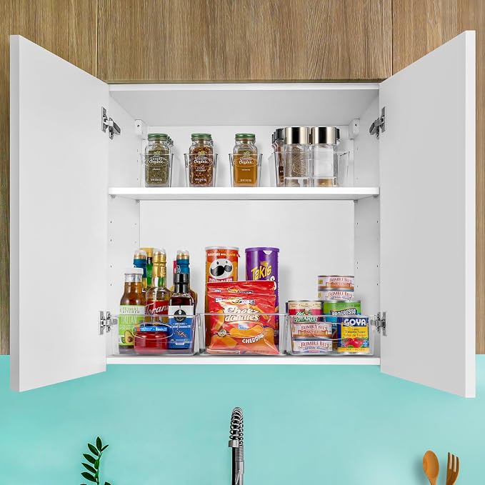 Sorbus 10-Pack Large Clear Plastic Organizing Bins – Clear Bins for Organizing, Refrigerator Organizers, Fridge Organizer, Pantry Storage, Kitchen Organizer, and Pantry Organizers and Storage Bins - Image 7