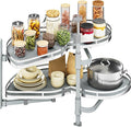 YITAHOME Blind Corner Cabinet Pull Out Organizer | Left Swing Soft-Close Swing-Out Cabinet Organizer with Adjustable Height, 2-Tier 32" Corner Cabinet Lazy Susan for Corner by YITAHOME