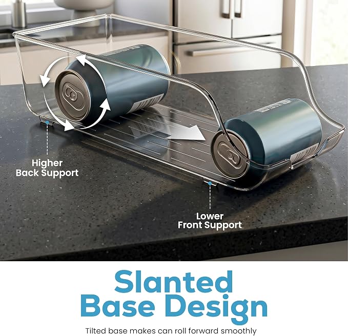 Utopia Kitchen Soda Can Organizer for Refrigerator & Pantry, 2 Pack, Clear | Durable Can Storage Organizer for Fridge & Kitchen Organization - Image 7