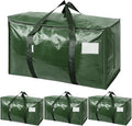 TICONN 4 Pack Extra Large Moving Bags Heavy Duty with Zippers & Carrying Handles, Durable Storage Bags Moving Boxes for Closet Organizers and Storage (4 Pack, Olive) by TICONN