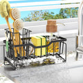 StorageRight Sponge Holder for Kitchen Sink, Stainless Sink Caddy Organizer | Rustproof Kitchen Sink Organizers with High Brush Holder & Self Drain Tray, Anti-Slip Kitchen Countertop Storage Essentials by StorageRight