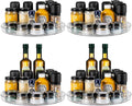 4 Pack Turntable Organizer Non-Skid, Large 13" Cabinet Lazy Susan Clear Turntable Organizer for Pantry Lazy Susan Organizer, Storage Containers for Kitchen, Countertop by vacane