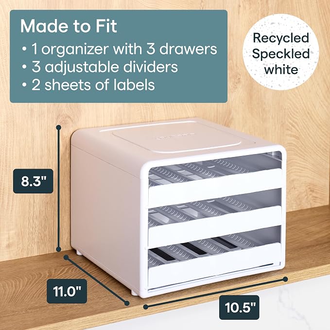 YouCopia SpiceStack® Adjustable Spice Rack Organizer, Pull-Down 24-Bottle Seasonings and Spices Holder for Kitchen Cabinet and Pantry Organization with 104 Included Labels | Adjustable - Image 3