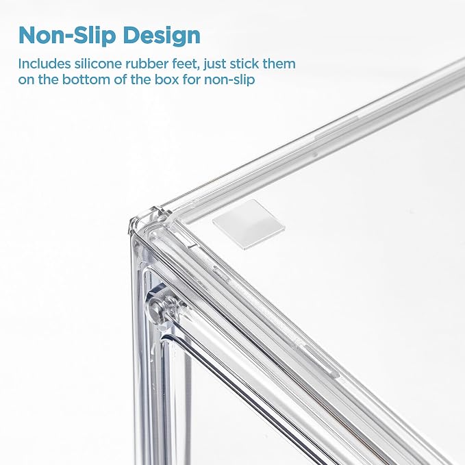 HBlife Baby Bottle Storage Organizer for Countertop Cabinet, 3 Tiers Adjustable Clear Acrylic Bottles Storage Station Case Box Container with 2 Removable Dividers and Magnetic Door, X-Large - Image 7