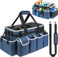 Cleaning Caddy Bag,Extra Large Cleaning Supplies Organizer with Handle for Housekeepers,Blue by ZIOZERTT