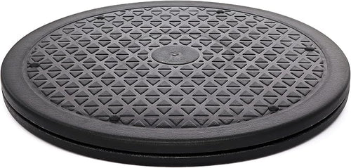 10 Inch Lazy Susan Turntable Organizer, Non Skid Large Lazy Susan Turntable for Cabinet, Computer or Laptop, Plastic Turn Table, Black, 1 PC - by RamPro by RamPro