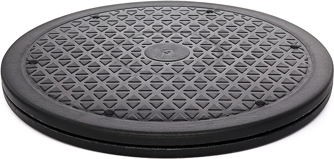 5 Pack 12 inch Lazy Susan Turntable Organizer, Non Skid Large Lazy Susan Turntable for Cabinet, Computer or Laptop, Plastic Turn Table, Black, by RamPro by RamPro